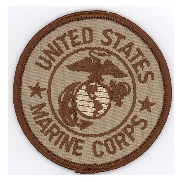 Desert Tan US MARINE CORPS USMC Embroidered Patches 3" Diameter