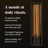 Dhrya Black Oud Incense Sticks with Rosewood Incense Holder, 33