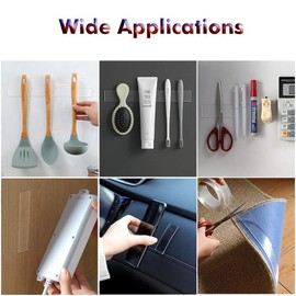 LLPT Nano Tape Double Sided Tape 2.36 Inch x 16.5 Feet Strong Mounting Tape Heavy Duty Gel Tape Clear Traceless Washable No Residue for Home Office Store Deco Card Poster Photo Wall (SN650)