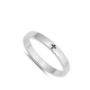 Simple Little Engraved Cross Stackable Ring .925 Sterling Silver Band