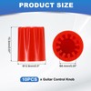 sourcing map 10pcs Red Guitar Effect Pedal Knob, 5/8" Plastic