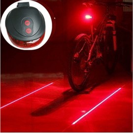 5 LED + 2 Laser Bike Bicycle Light Rear Tail Flashing Safety Warning Lamp Night