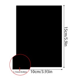 QEEYON 6Pcs Black Acrylic Sheets for Craft, 4 x 6 Inch Plexiglass Sheets 1/16 Inch Thick Opaque Acrylic Plastic Boards Panels Plates Plexi Glass for DIY Display, Signs, Tags, Photography