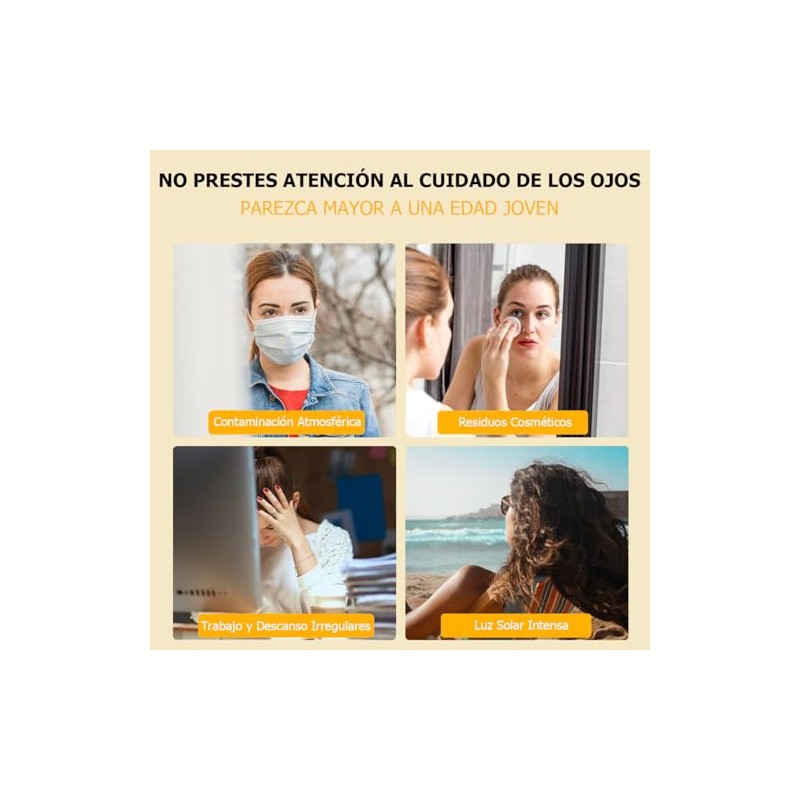 Parches para Ojos 24k Oro, 60 Pares Eye Patches Hidrogel