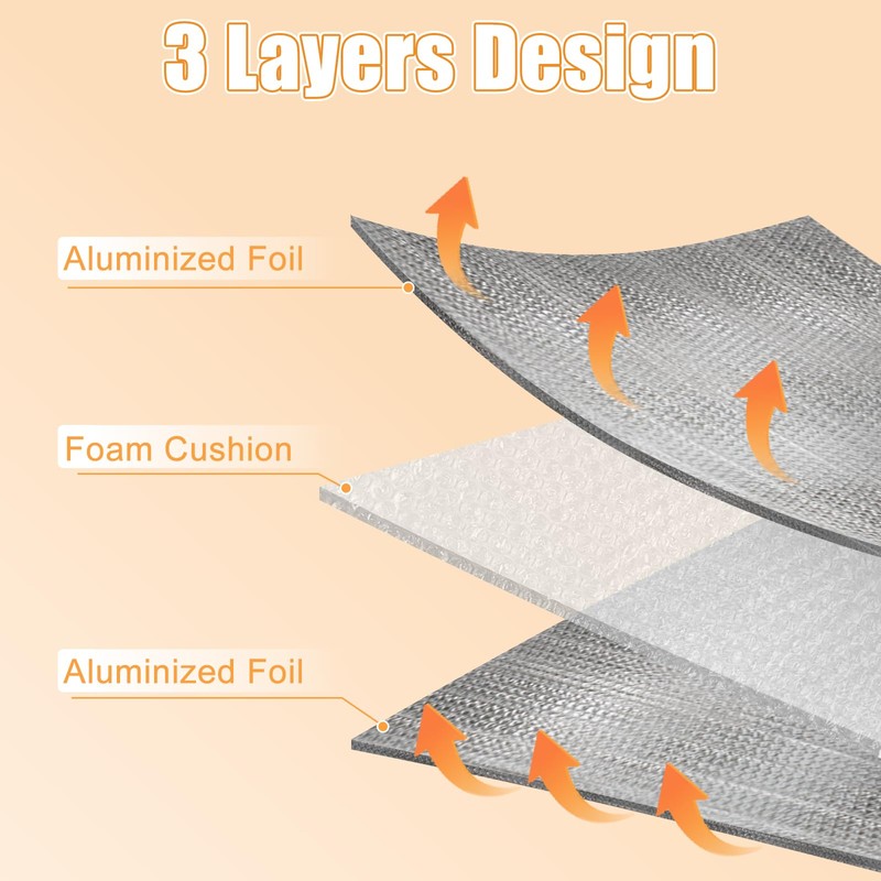 Hoqqf Garage Door Insulation Kit (8 Pcs) 48 x 24