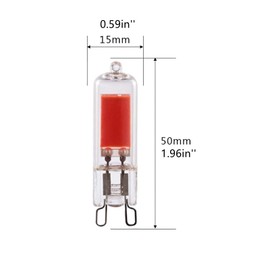 G9 COB LED Bulb 3W Red Light Bulbs G9 LED Bulbs Replace 30W Halogen Light Bulbs G9 Red Light Decorative Lighting Bulbs for Indoor Wall Sconce Crystal Chandelier Bathroom Fixture(8 Pack)