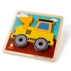 Bigjigs Toys, Chunky Lift-Out Puzzle - Digger, Wooden Toys, Shapes