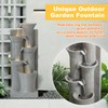 5-Tier Cascading Outdoor Water Fountain with LED Lights