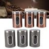 Stainless Steel Canister Set of 3, Kitchen Canisters Airtight Canister