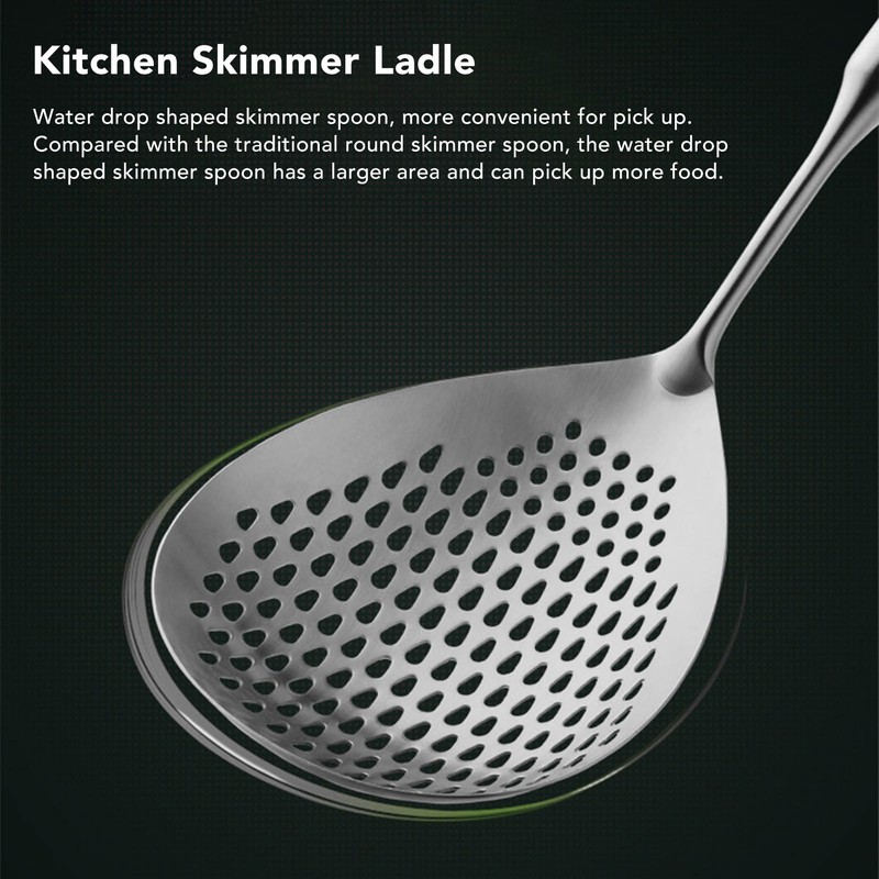 Skimmer Ladle 304 Stainless Steel Food Grade Long Handle Large