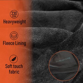 The Essentials Wardrobe 2PK Ladies TEW Long Sleeved Thermal Top - Black - 8-10