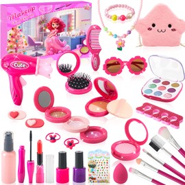 Ludmila Advent Calendar 2025 Girls Makeup Toys, 24 Day Pretend Play Fake Makeup Set Christmas Countdown Gift for Toddler Girls Age 3 4 5 6 7 8