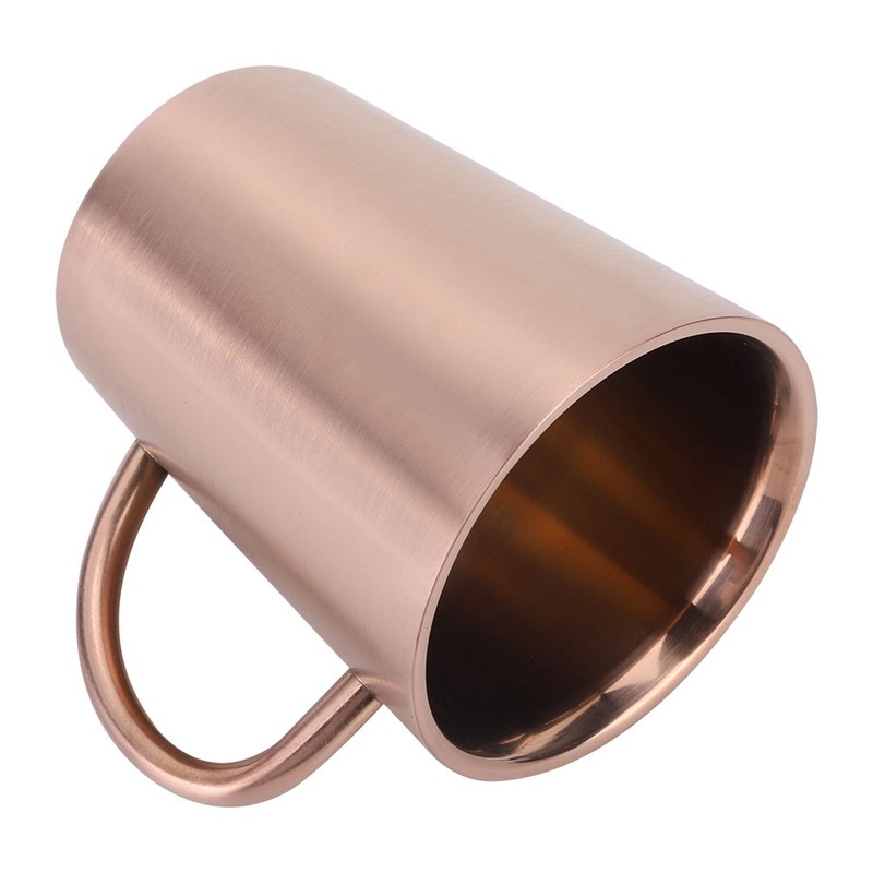 350ml Double Layer Stainless Steel Drinking Cup with Handle for