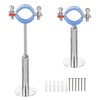 2 Pack Stainless Steel Wall Mount Ceiling Mount Pipe Supports,