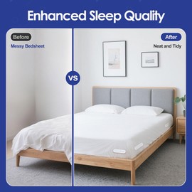 Bed Sheet Holders for Corners (Set of 4) New Upgrade Lock Sheet Straps Keep Sheets Tight & Wrinkle-Free – Adjustable Bed Sheet Fasteners No More Loose or Slipping Sheets