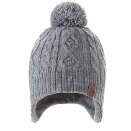 Moon Kitty - Gorros de invierno para niños y niñas, Gris, 3-5 Años