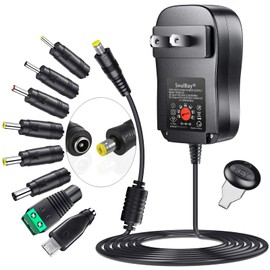 SoulBay 36W 3V 4.5V 5V 6V 7.5V 9V 12VユニバーサルAC / DCアダプタスイッチング電源充電器 家庭用電子機器用コネクタ8個付き - 最大3000mA