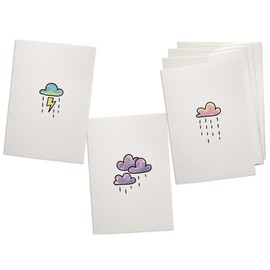 Dreamy Storm Clouds Greeting Cards - Collection Set of 24 Blank Cards with Envelopes