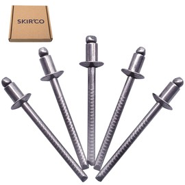 SKIR'CO Stainless Steel Blind Rivets 4.0 x 6 mm Dome Head Pop-Rivets DIN 7337 A2 Rivets Thumb Mandrel Pack of 150