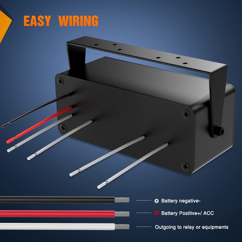 Nilight 4 Gang Rocker Switch Box 12V SPST ON Off