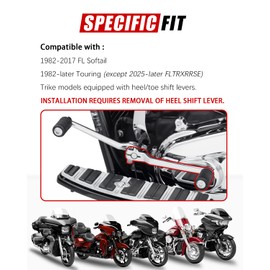 HAZAWA Heel/Toe Shifter Shaft Cap End Cover Compatible with Harley 1986-2017 FL Softail, 1988-2025 Touring Road King Street Electra Glide, 2008-later Trike Models (Black)