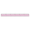 Kyoei Plastic Color Ruler, 11.8 inches (30 cm), Pink (CPK-30-P)