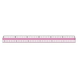 Kyoei Plastic Color Ruler, 11.8 inches (30 cm), Pink (CPK-30-P)