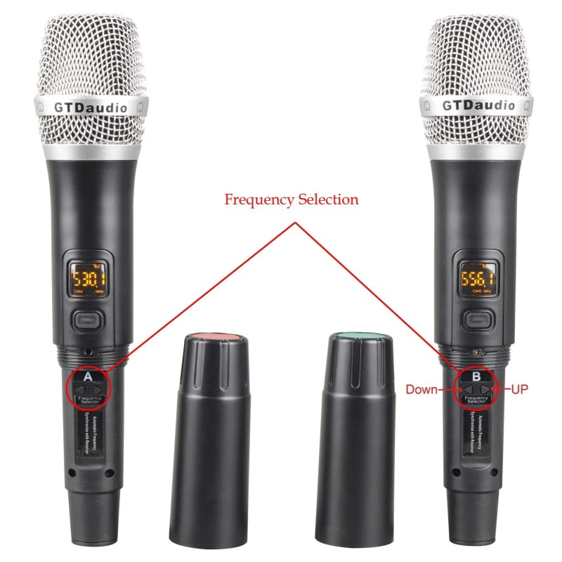 GTD Audio 32 Selectable Channels Wireless Handheld Microphone Mic system