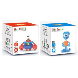Yummy Baby Products Micro Mini Building Blocks Anime Character Collectable Set, Ages +14, Toys Gifts for Kids and Adults (2 Pack) (Set 2)