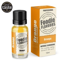 Foodie Flavours Natural Orange Flavouring, High Strength - 15ml