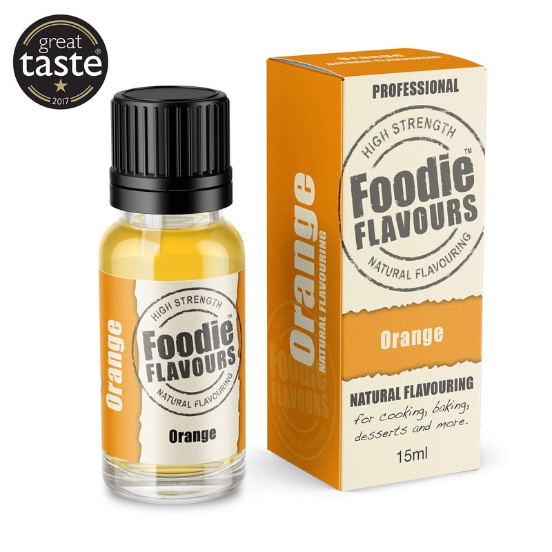 Foodie Flavours Natural Orange Flavouring, High Strength - 15ml