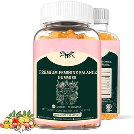 Feminine Balance Gummies- for Women’s Health & Wellness - Immune Support - Vegan,Gluten-Free & Halal - Hawaiian Pineapple 60 Gummies
