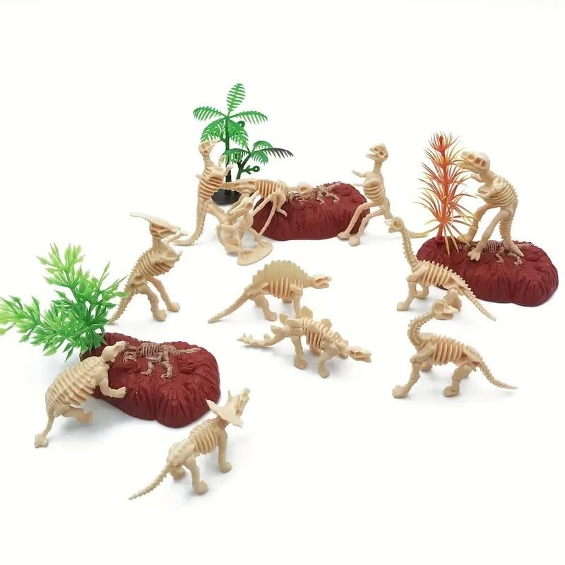 Creativity Point 24 Pieces Dinosaur Fossils for Kids Assorted Dino