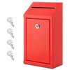 EIENHOSHI Metal Donation Box with Lock, Wall Mounted, Suggestion Box
