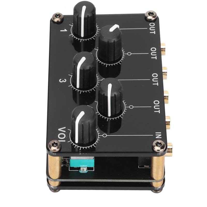 Mini Stereo 4 Channel Line Mixer Low Noise Professional 4