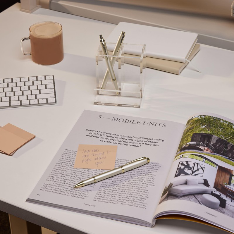 PARKER IM Monochrome Rollerball Pen | Black Ink | Champagne