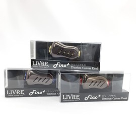 LIVRE Fino+ Titanium Handle Knob 1 Piece Brown (IP)/Red (Compatible with Shimano and Daiwa Common Use)
