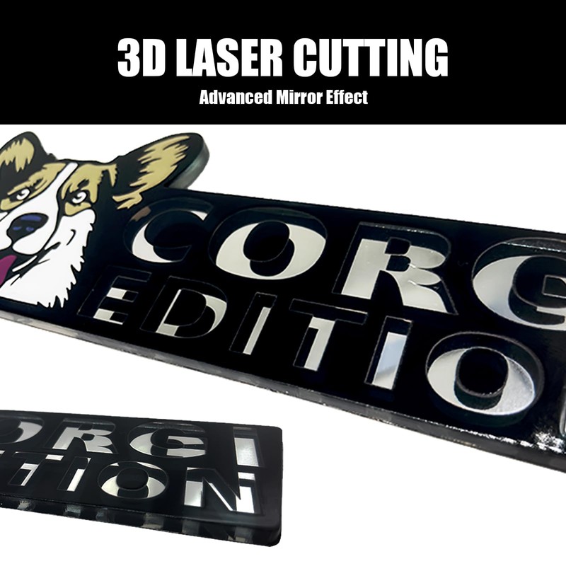 Car Emblem: Dog Car Badge Laser Cutting Emblem Cool Decals