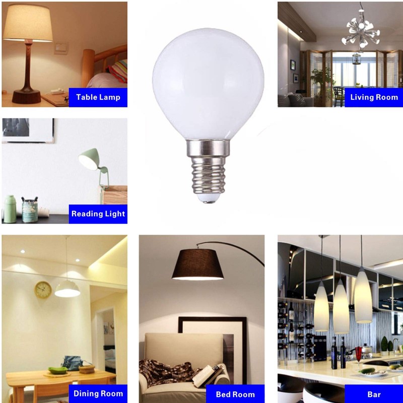 Lxcom Lighting G45 LED Bulb 5W Globe Vanity Light Bulb