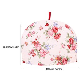 DOITOOL Teapot Cozy Kettle Cover: Vintage Cotton Roses Flower Printed Insulated Cosy Tea Pot Cover Traditional Pot Warmer Decorative Accessories for Kitchen Table Christmas Gift B