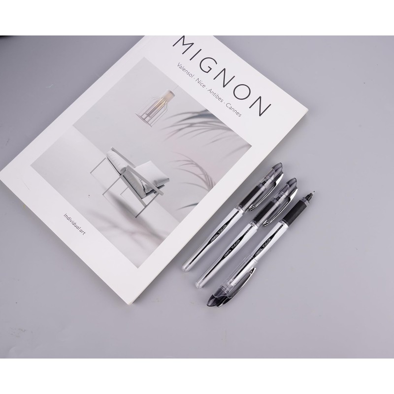 NOTEFUL Felt Tip Fluency Pens, Medium Point (0.7mm), Waterproof Black