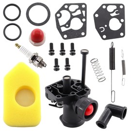 MCHNIC Carburettor Set for Briggs & Stratton 497619 499809 498809 498809A 494406 Lawnmower and Air Filter 698369 Regulator Spring 691859 692211 Membrane 795083 495770
