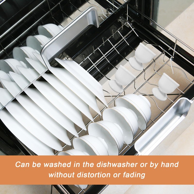 BAIFULAI Set of 8 Plastic Egg Cups, White Egg Cup