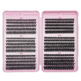 SIISTAS Wispy Cluster Lashes 40D+50D+60D+80D+100D+120D Individual Eyelashes Natural Lash Clusters D Curl Fluffy Lashes Individual Cluster 560pcs DIY Lash Extensions for Beginners(B05)