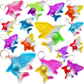 HOZKEAP 50 Packs Bulk sharks Push Fidget Bubble Mini Pop Fidget for Adult and Kids,Birthday Party Favors Supplies and Classroom Students Bubble Prize Gifts