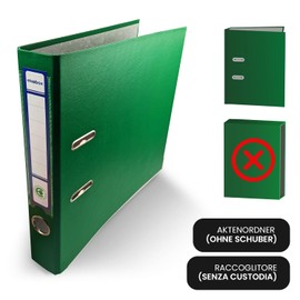 Netuno 1x Lever Arch File A4 Binder Pink 2 Ring with 5cm 1,97 inch Spine Durable Cardboard Organiser for Office School and Home