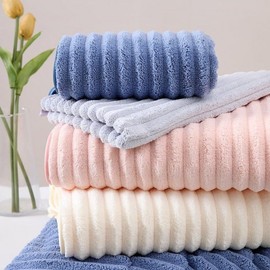 Large Microfiber Beach & Bath Towel 2-Piece Set for Water Activities Towel & Bath Towel / Pink 10ea