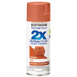 Rust-Oleum 249084-6PK Painter's Touch 2X Ultra Cover Spray Paint, 12 oz, Satin Cinnamon, 6 Pack