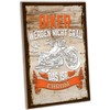 schilderkreis24 - Biker Wooden Sign 'Chrome Gloss' - Motorcycle Decoration