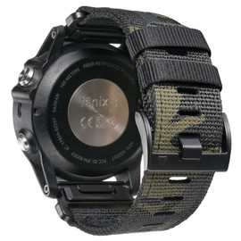 Ookids 26mm Nylon Watch Band Compatible for Garmin Fenix 7X/ Fenix 6X/ Fenix 5X/ Tactix Delta, Camouflage Quickfit Bands for Garmin Fenix 3/3 HR, Fenix 5X Plus/6X Pro/Descent MK1/Enduro